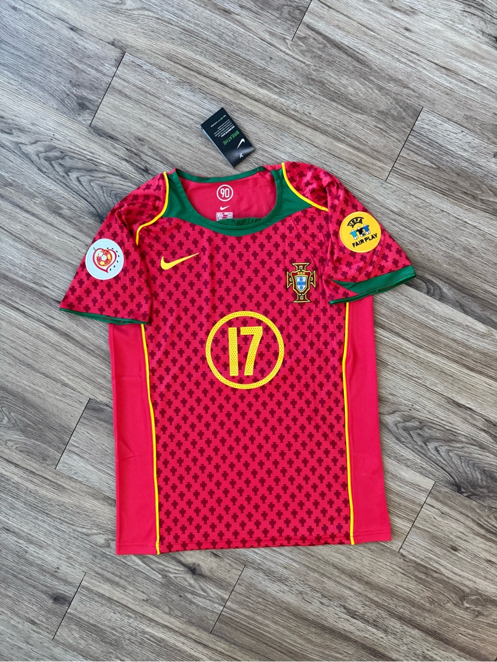 Nike Portugal Retro Home Cristiano Ronaldo #17 Soccer Jersey